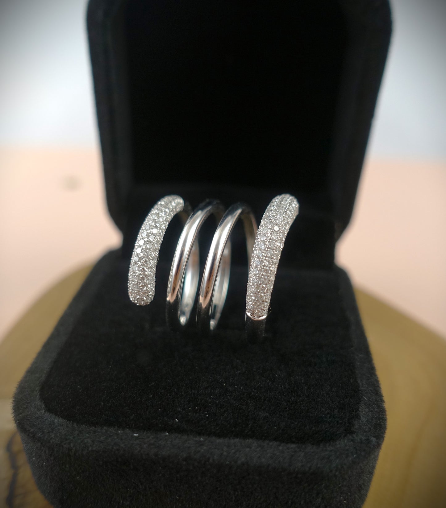 Ring "Spirale" 750 Weißgold Brillanten 1,0ct RG 55