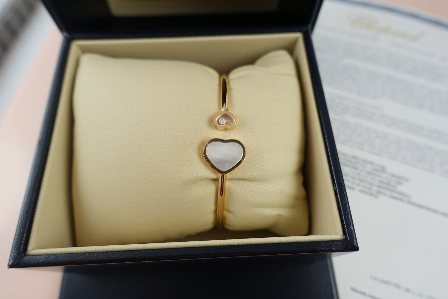 Chopard Armreif Happy Hearts 750 Roségold Brill. 0,05ct Perlmutt Ref.857482-5302
