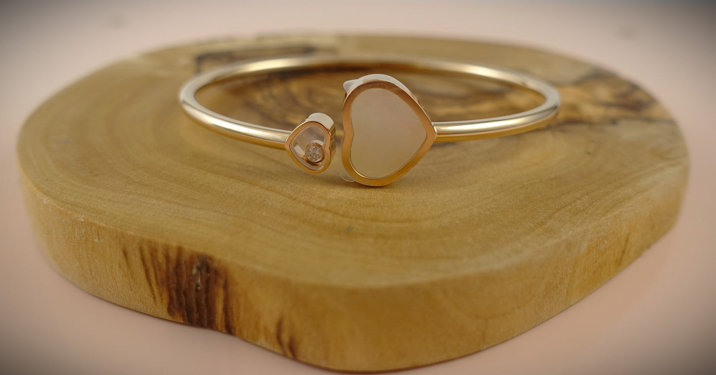 Chopard Armreif Happy Hearts 750 Roségold Brill. 0,05ct Perlmutt Ref.857482-5302