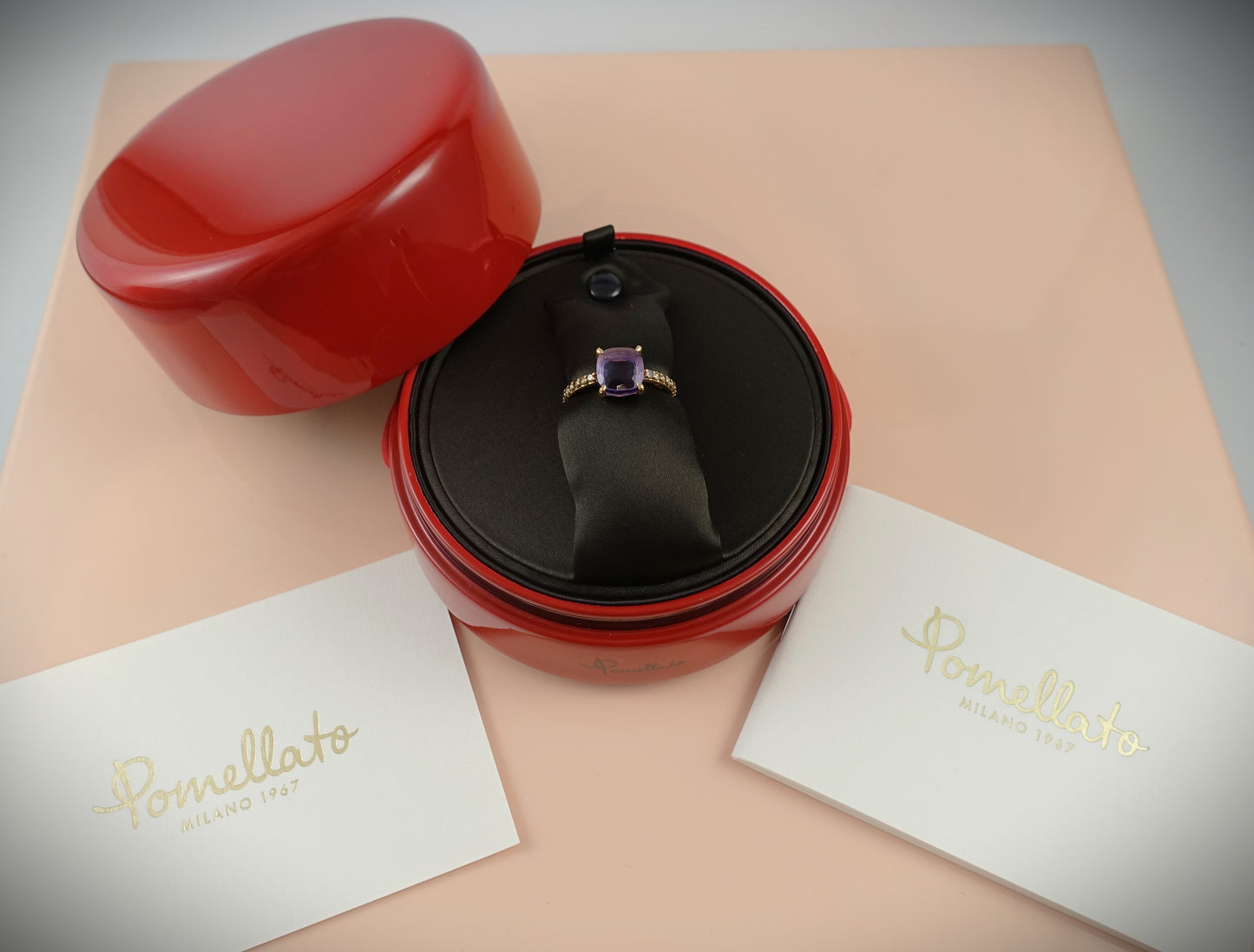 Pomellato Baby Ring Amethyst Brillanten 750 Roségold RG 54 Ref. A.A50907BROI