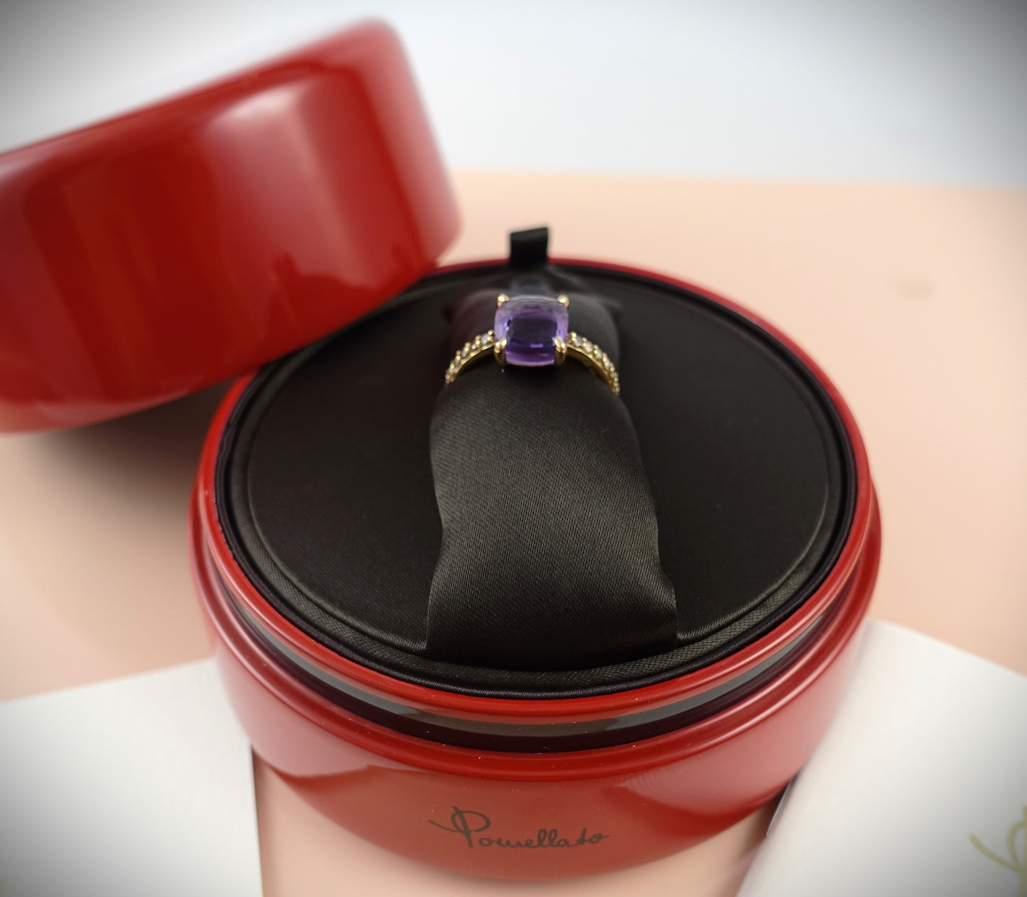 Pomellato Baby Ring Amethyst Brillanten 750 Roségold RG 54 Ref. A.A50907BROI