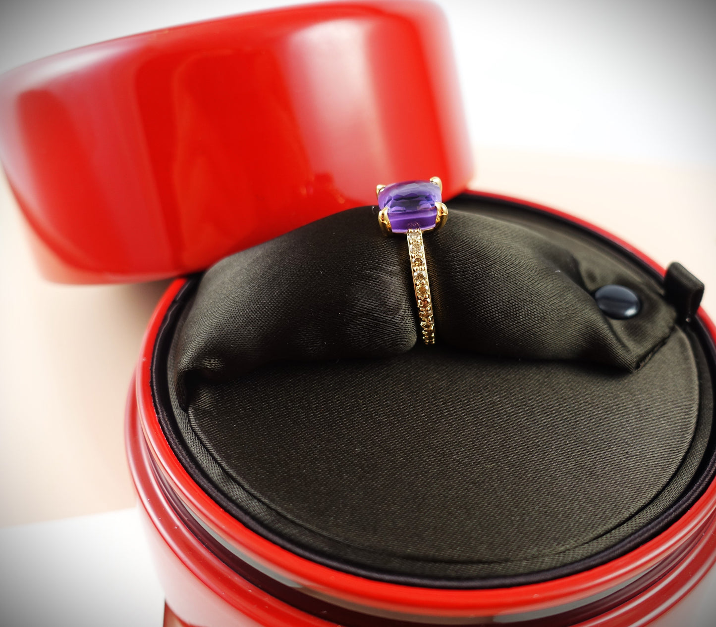 Pomellato Baby Ring Amethyst Brillanten 750 Roségold RG 54 Ref. A.A50907BROI