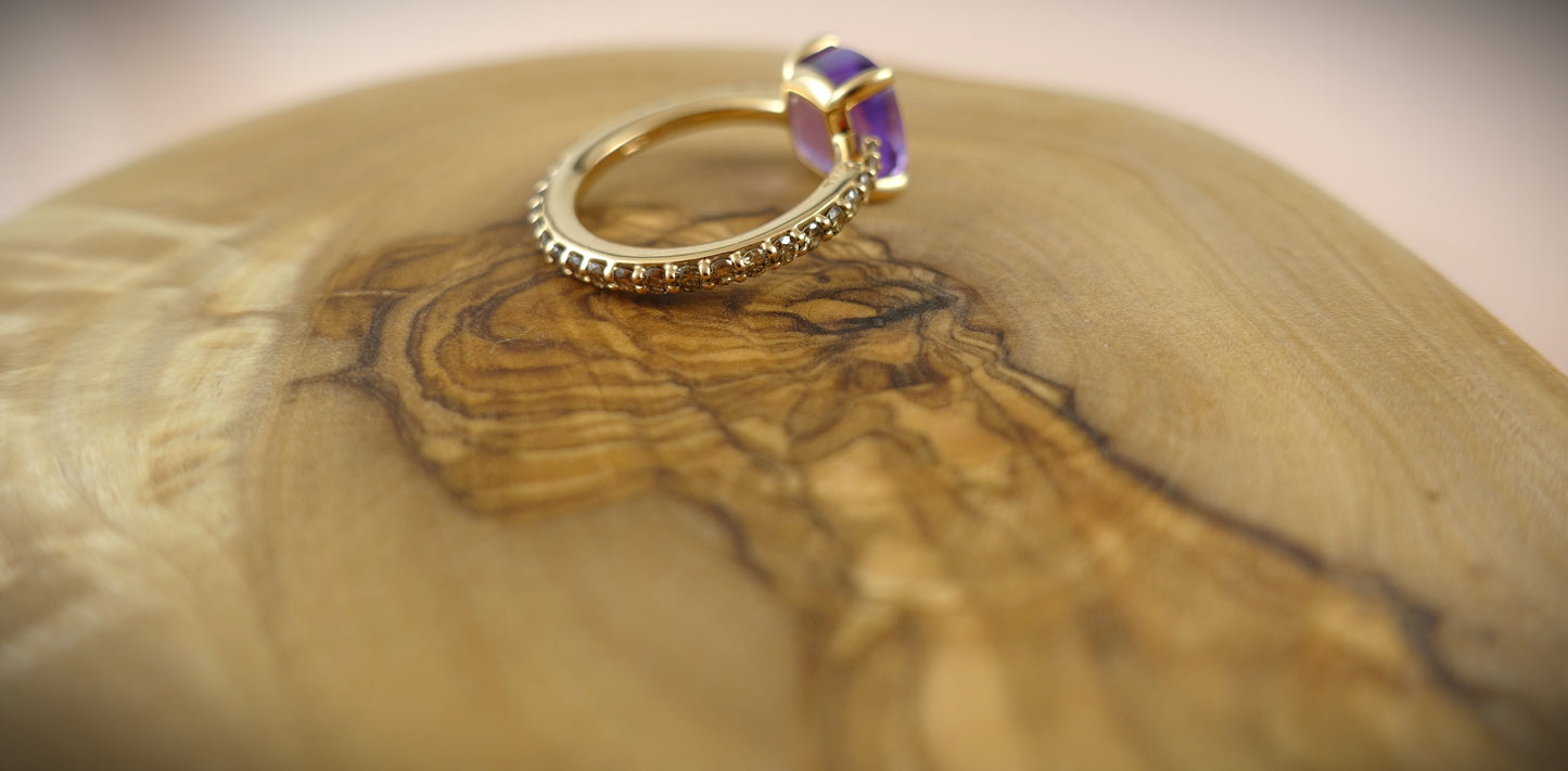 Pomellato Baby Ring Amethyst Brillanten 750 Roségold RG 54 Ref. A.A50907BROI