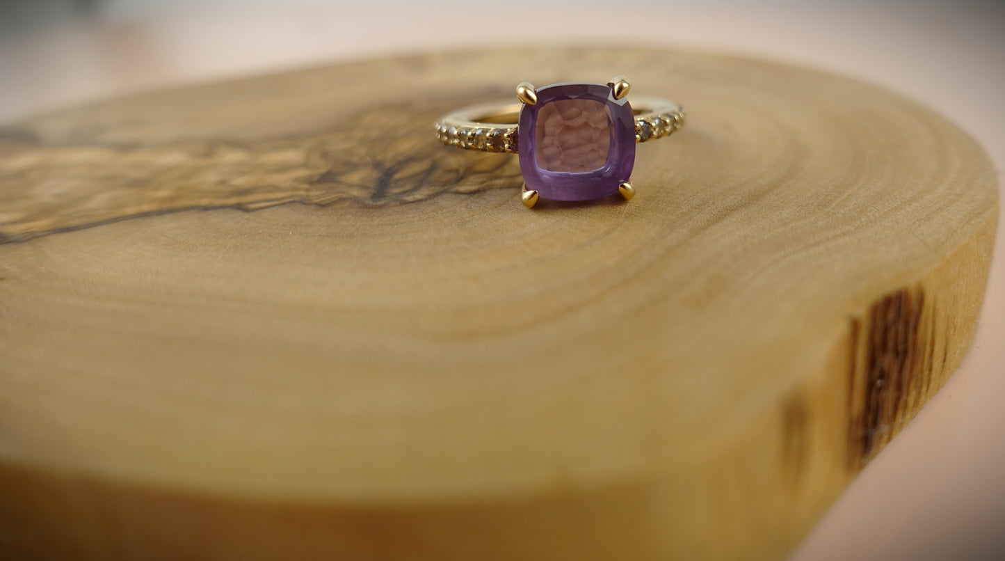 Pomellato Baby Ring Amethyst Brillanten 750 Roségold RG 54 Ref. A.A50907BROI