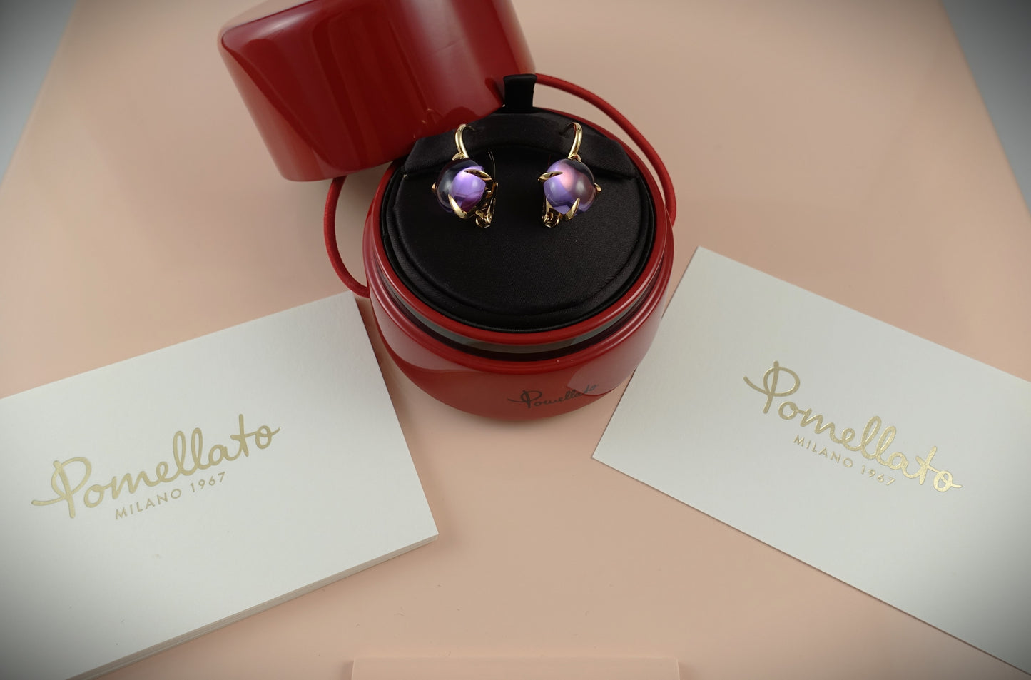 Pomellato Veleno Ohrringe Amethyst 750 Roségold Ref. O.B303/07/OI