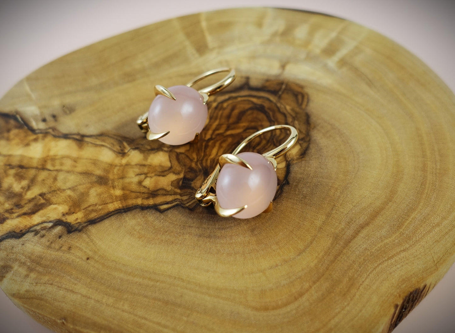 Pomellato Veleno Ohrringe Rosenquarz 750 Roségold Ref. O.B303/07/QR