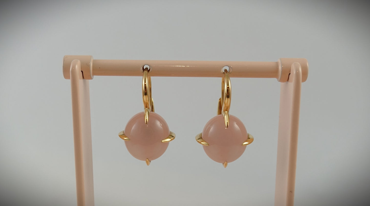 Pomellato Veleno Ohrringe Rosenquarz 750 Roségold Ref. O.B303/07/QR