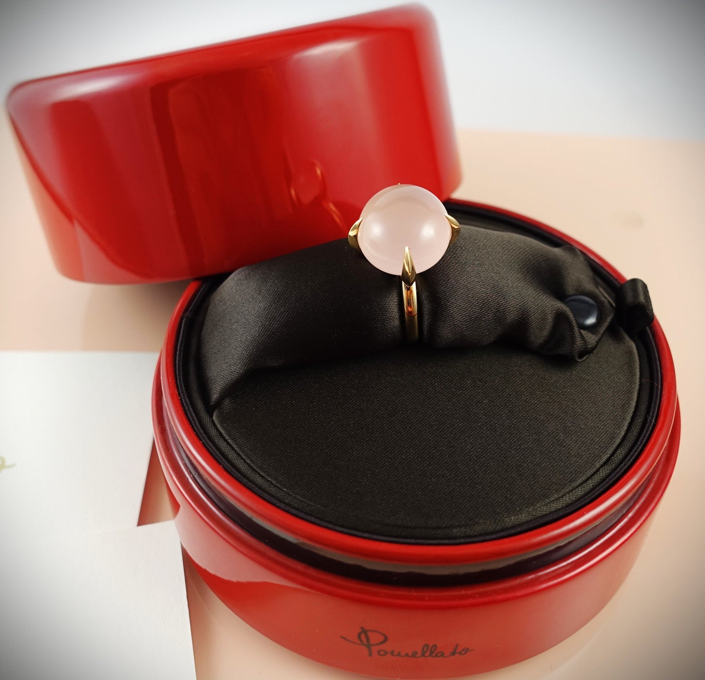 Pomellato Veleno Ring Rosenquarz 750 Roségold RG 54 Ref. A.B303/07/QR