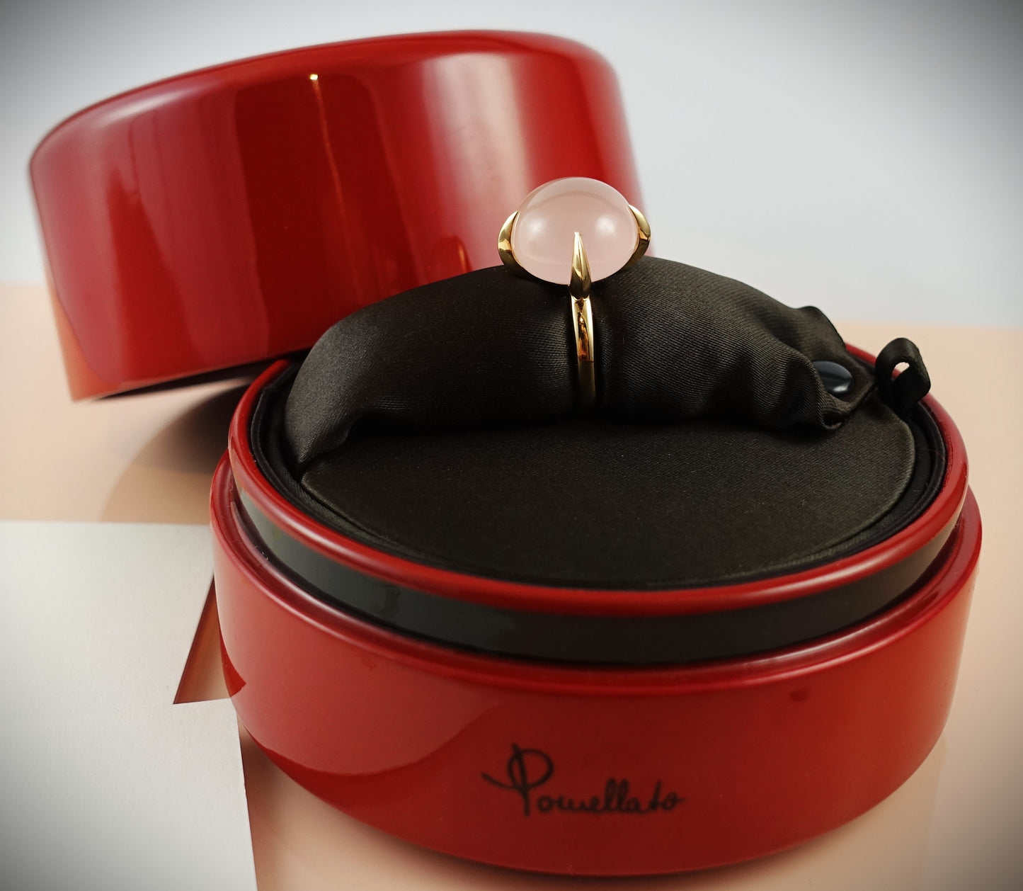Pomellato Veleno Ring Rosenquarz 750 Roségold RG 54 Ref. A.B303/07/QR