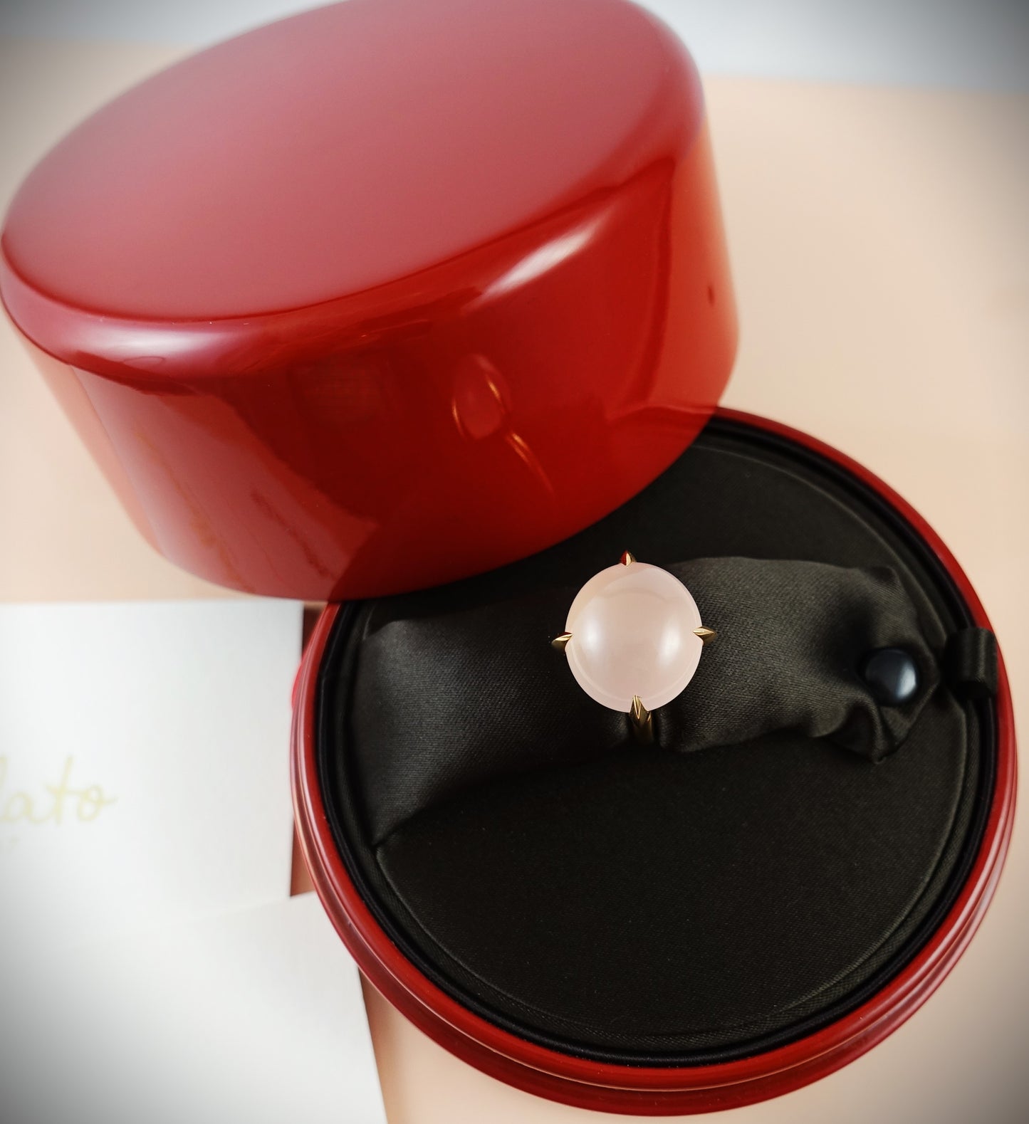Pomellato Veleno Ring Rosenquarz 750 Roségold RG 54 Ref. A.B303/07/QR
