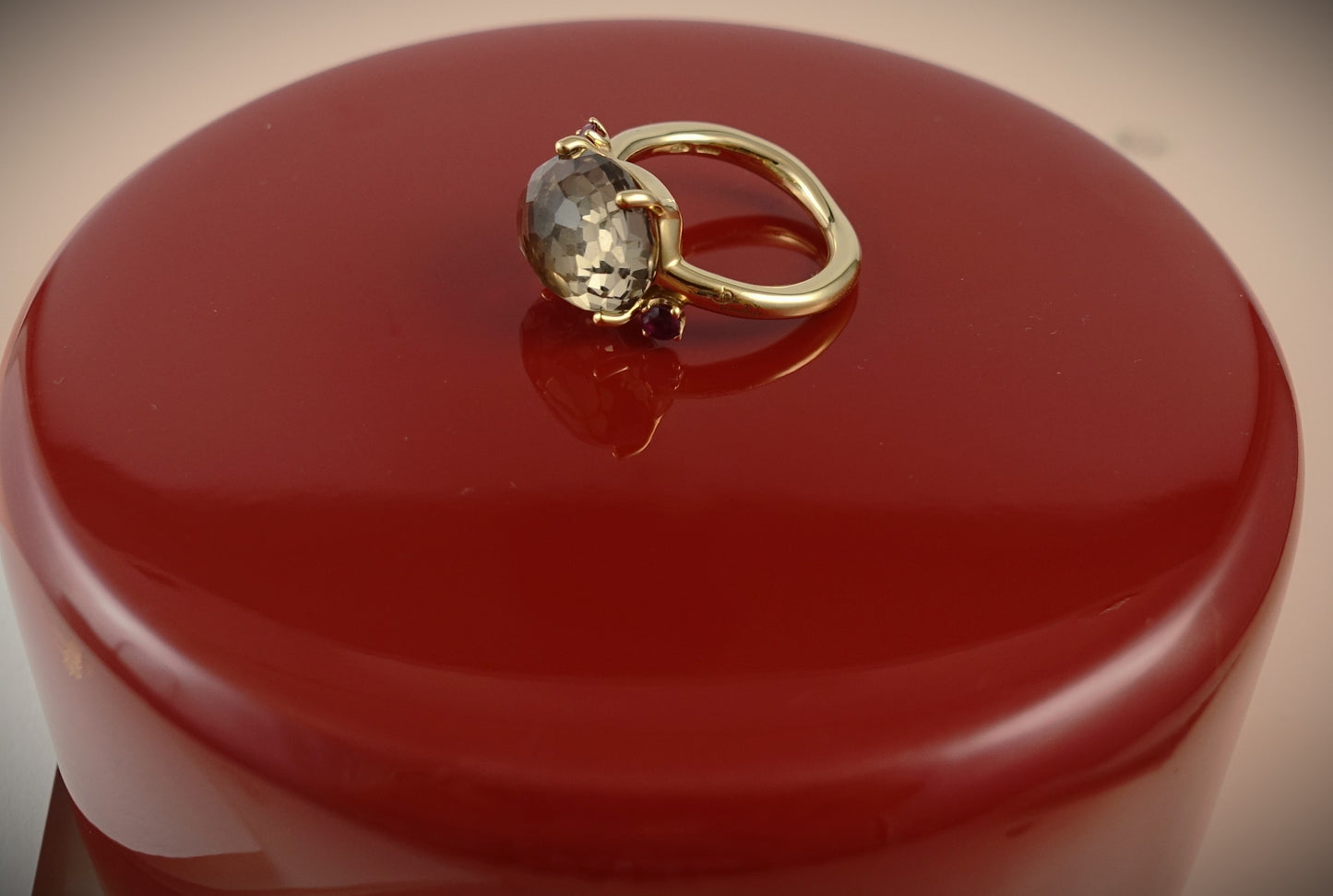 Pomellato Bahia Ring Rauchquarz Rubine 750 Roségold RG 54 Ref. A.B002PO7QFR