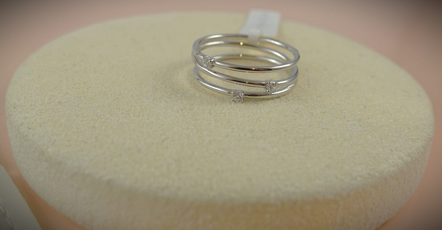 PD PAOLA Ring 925 Silber Zirkonia RG 53 Ref. AN02-120-12