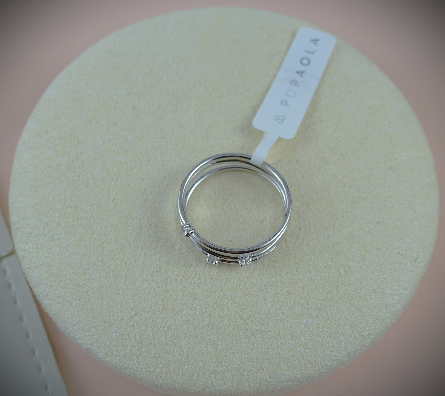 PD PAOLA Ring 925 Silber Zirkonia RG 53 Ref. AN02-120-12