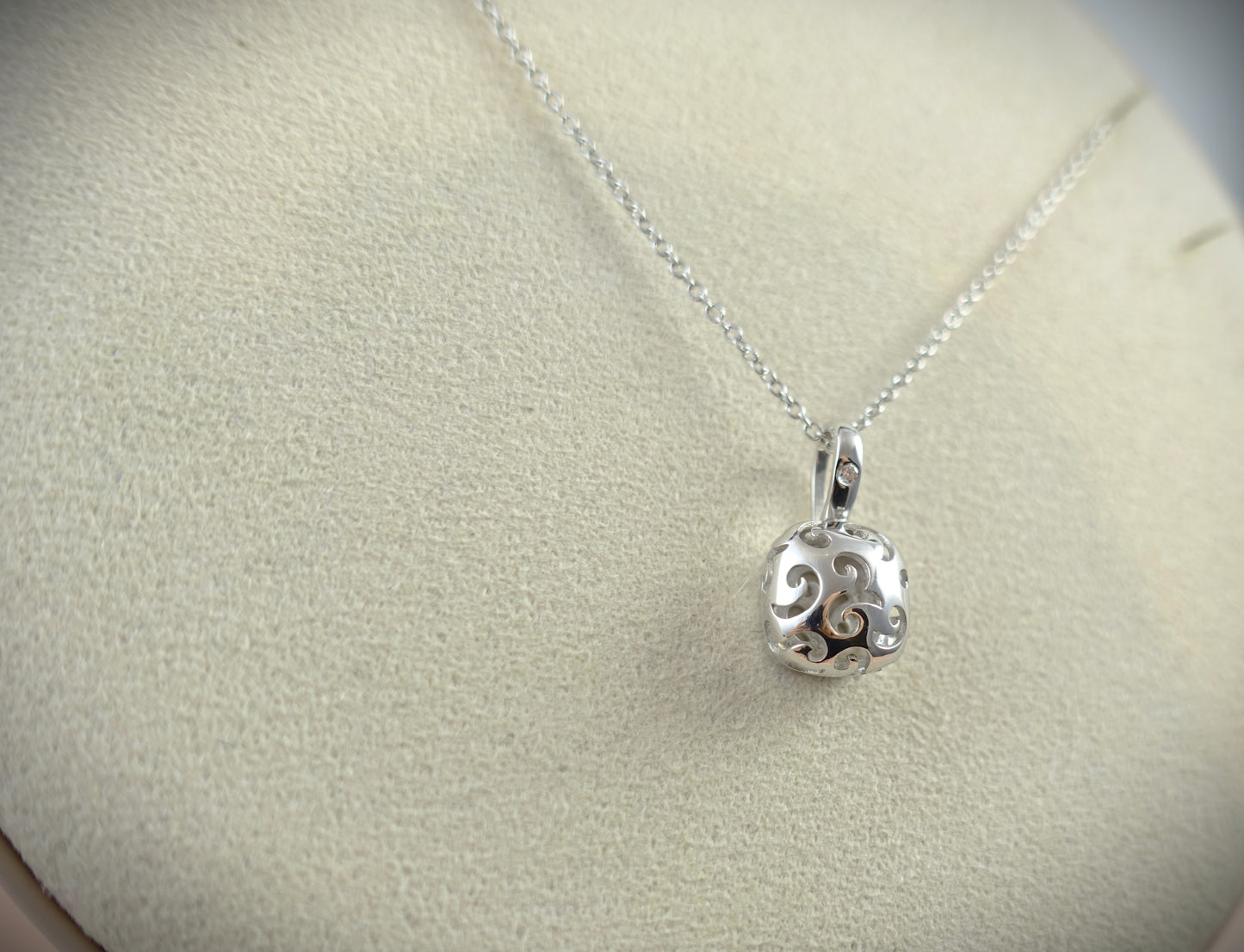 Bigli Kette Mini Sweety 750 Weißgold Brillant 0,01ct