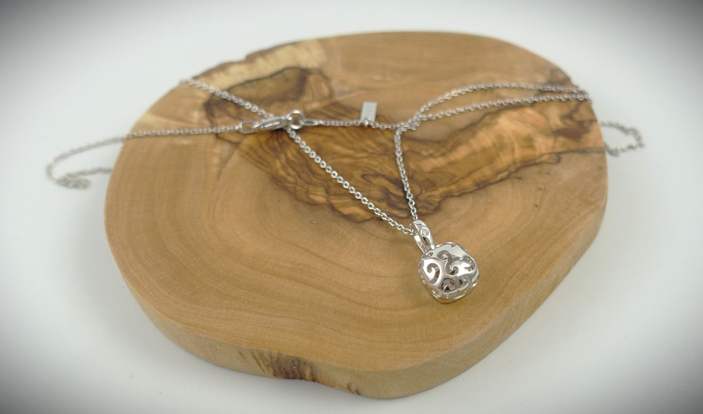 Bigli Kette Mini Sweety 750 Weißgold Brillant 0,01ct