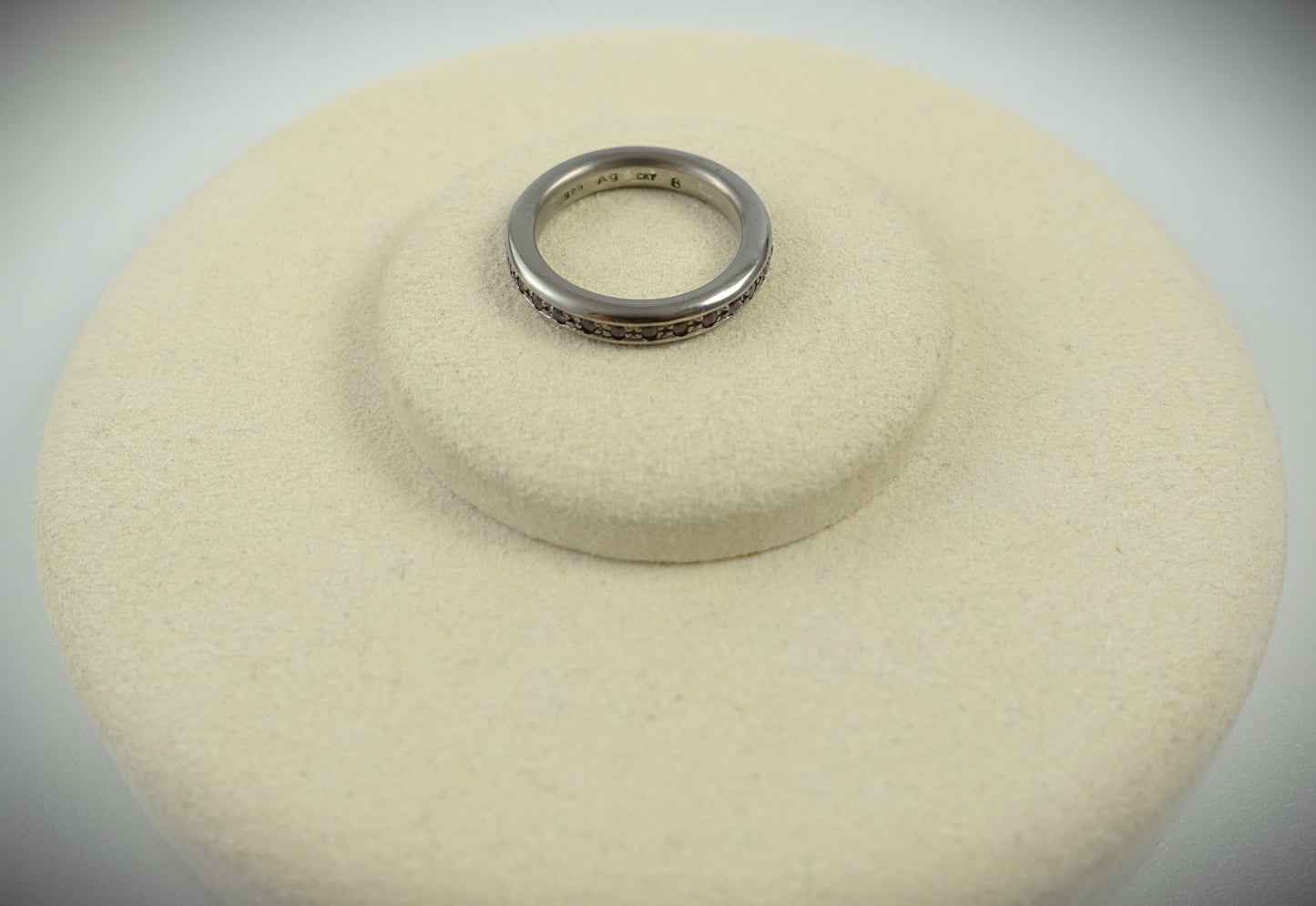 Drachenfels Ring 925 Silber matt rosa RG 54,5