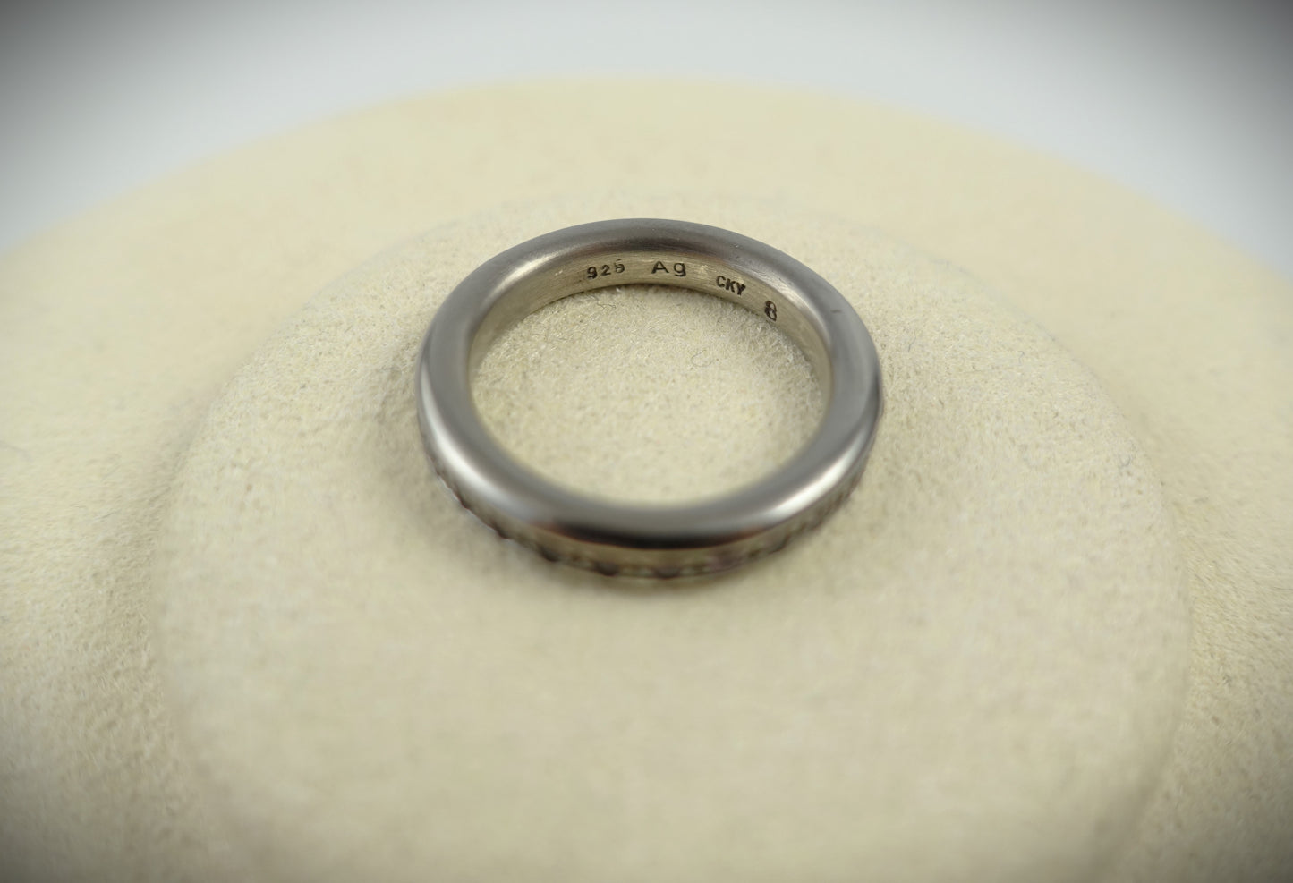Drachenfels Ring 925 Silber matt rosa RG 54,5