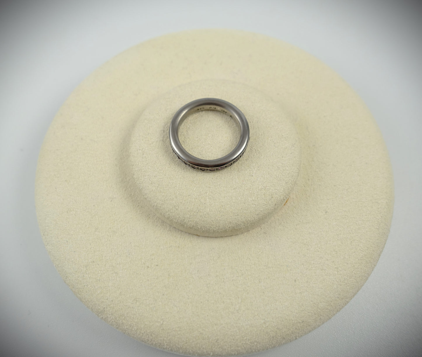 Drachenfels Ring 925 Silber matt rosa RG 54,5
