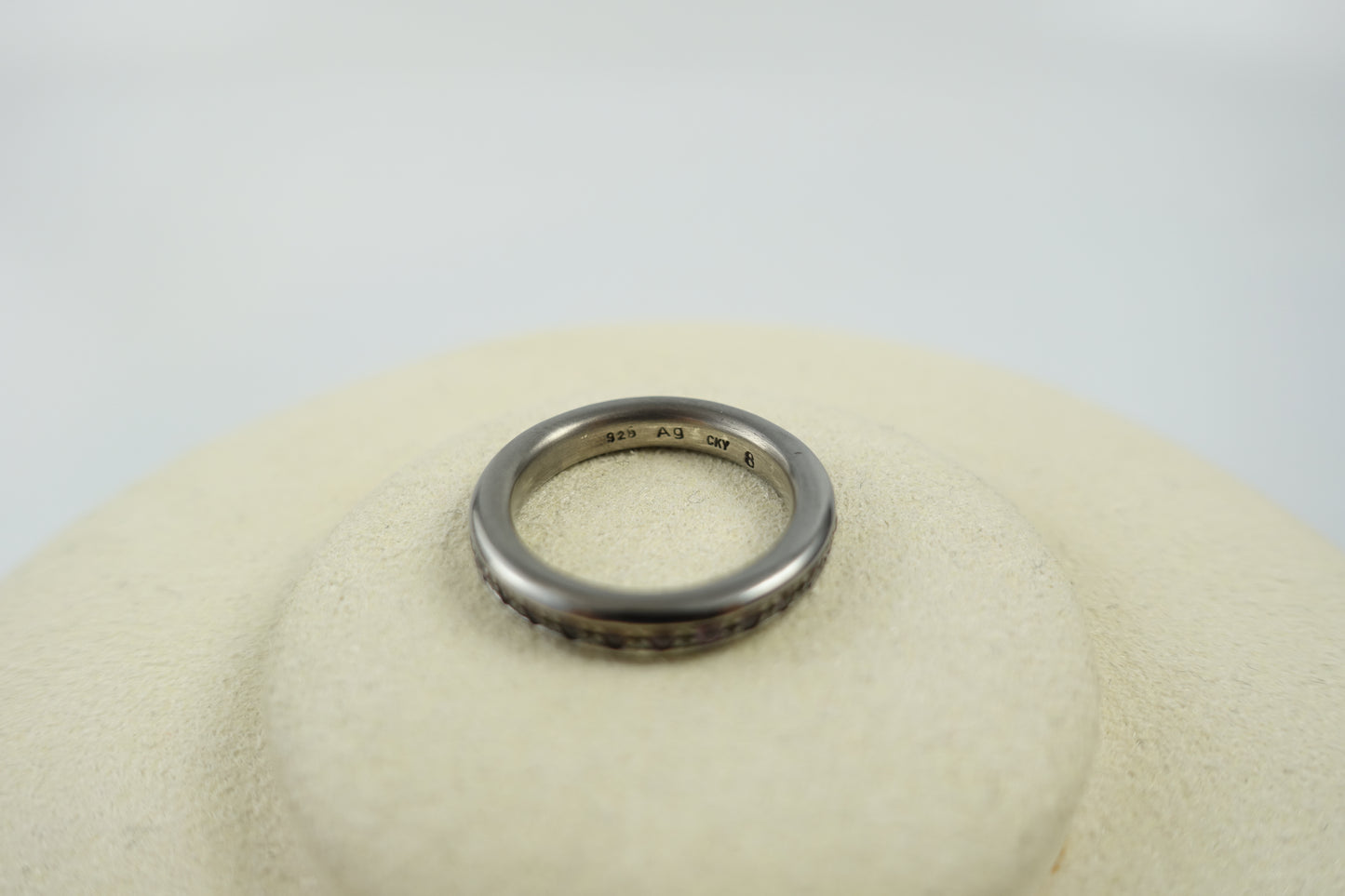 Drachenfels Ring 925 Silber matt rosa RG 54,5
