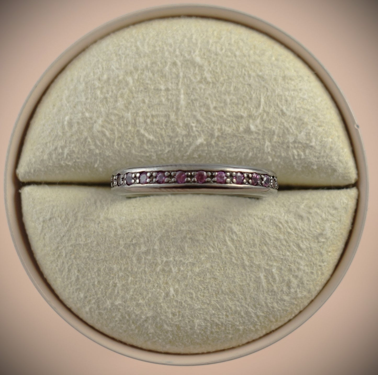 Drachenfels Ring 925 Silber matt rosa RG 54,5