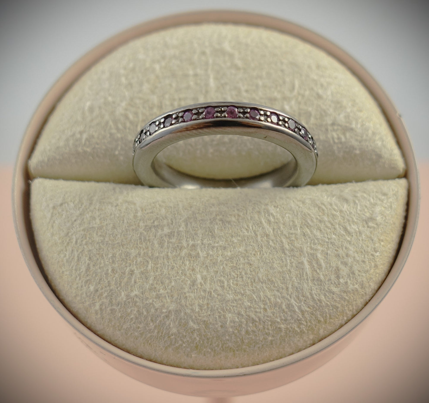 Drachenfels Ring 925 Silber matt rosa RG 54,5