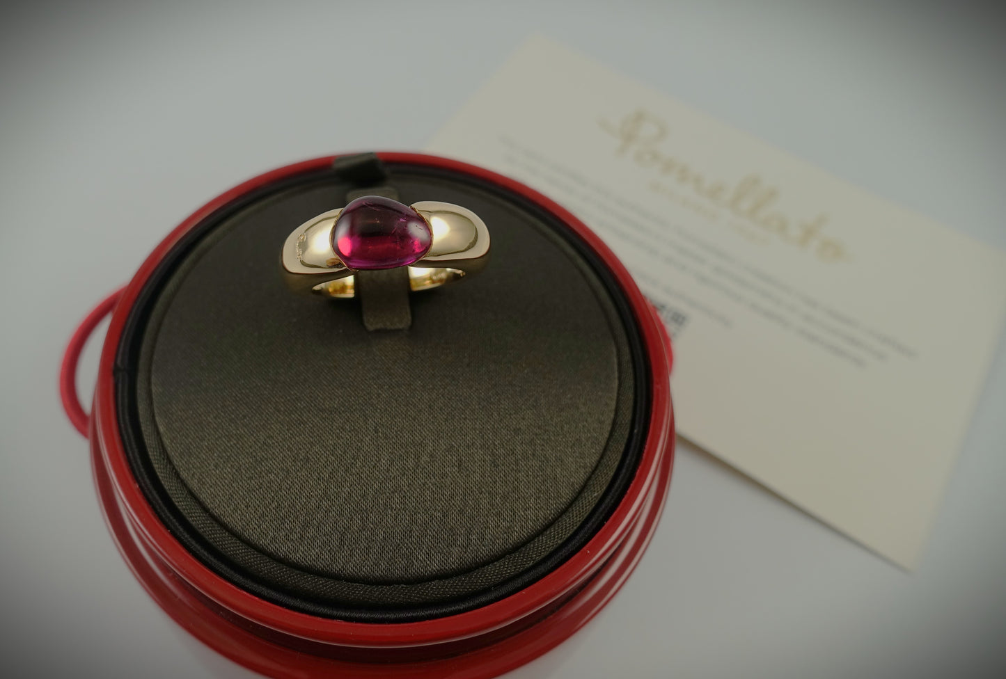 Pomellato Sassi Ring 750 Roségold Turmalin Ref.A.A306/O7/OT Box & Papiere
