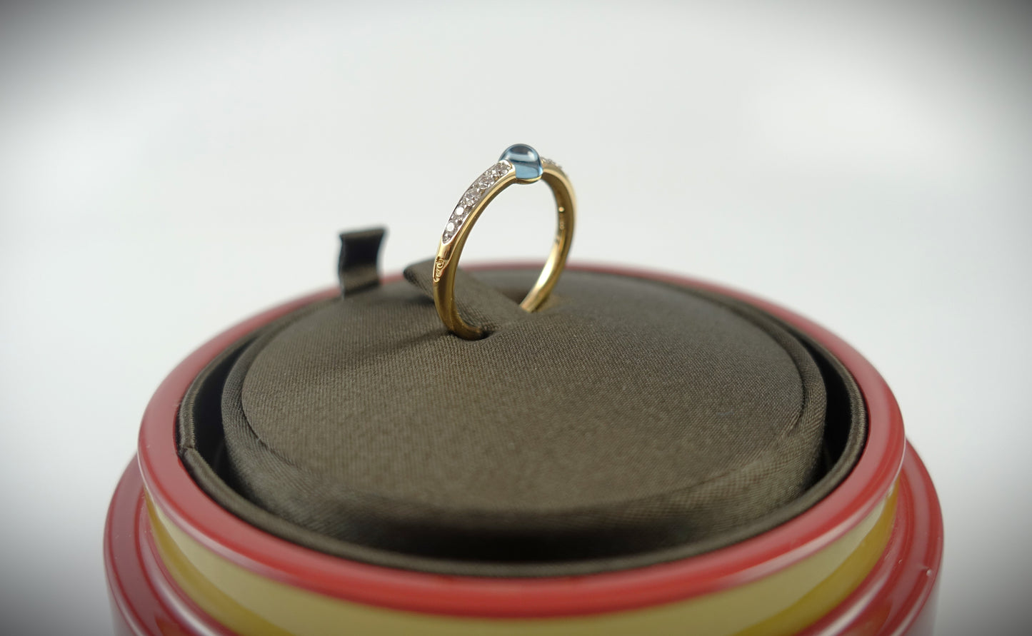 Pomellato Ring M´ama non M´ama 750 Roségold blauer Topas Ref.PAB7031O7000DB0OY