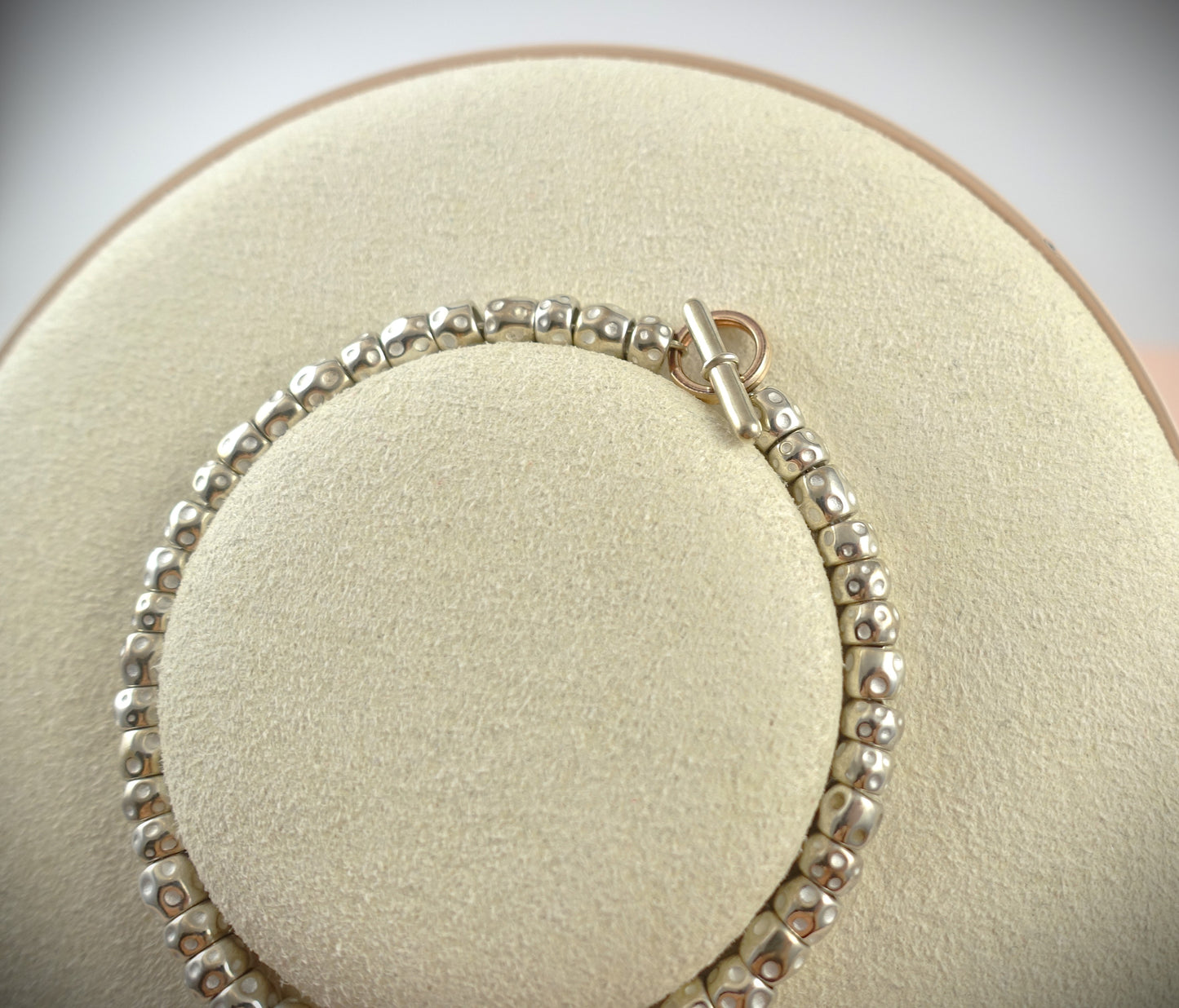 Dodo Armband Granelli 925 Silber + 375 Roségold Charm Moon