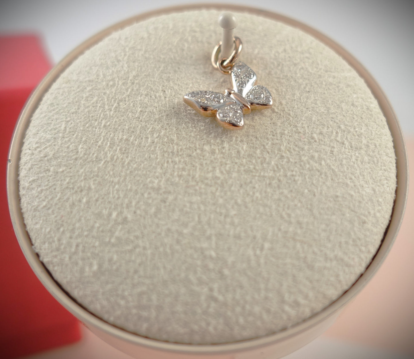 Dodo Anhänger Charm Schmetterling 375 Roségold 0,17ct Diamanten Ref. DMC2016