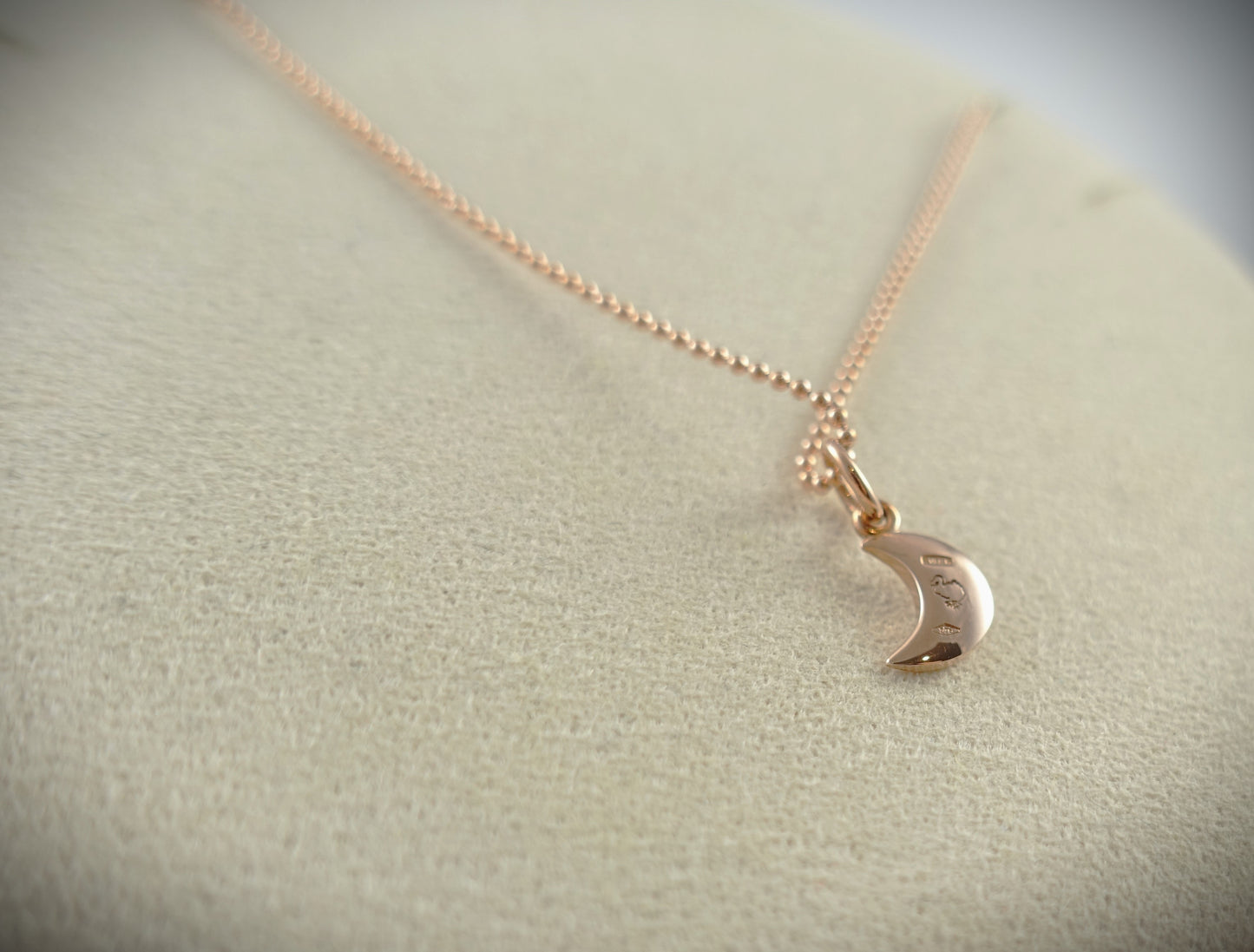 Dodo Kette "Bollicine" 375 Roségold Charm Mond 40cm Ref.DMB6005/DCB8003