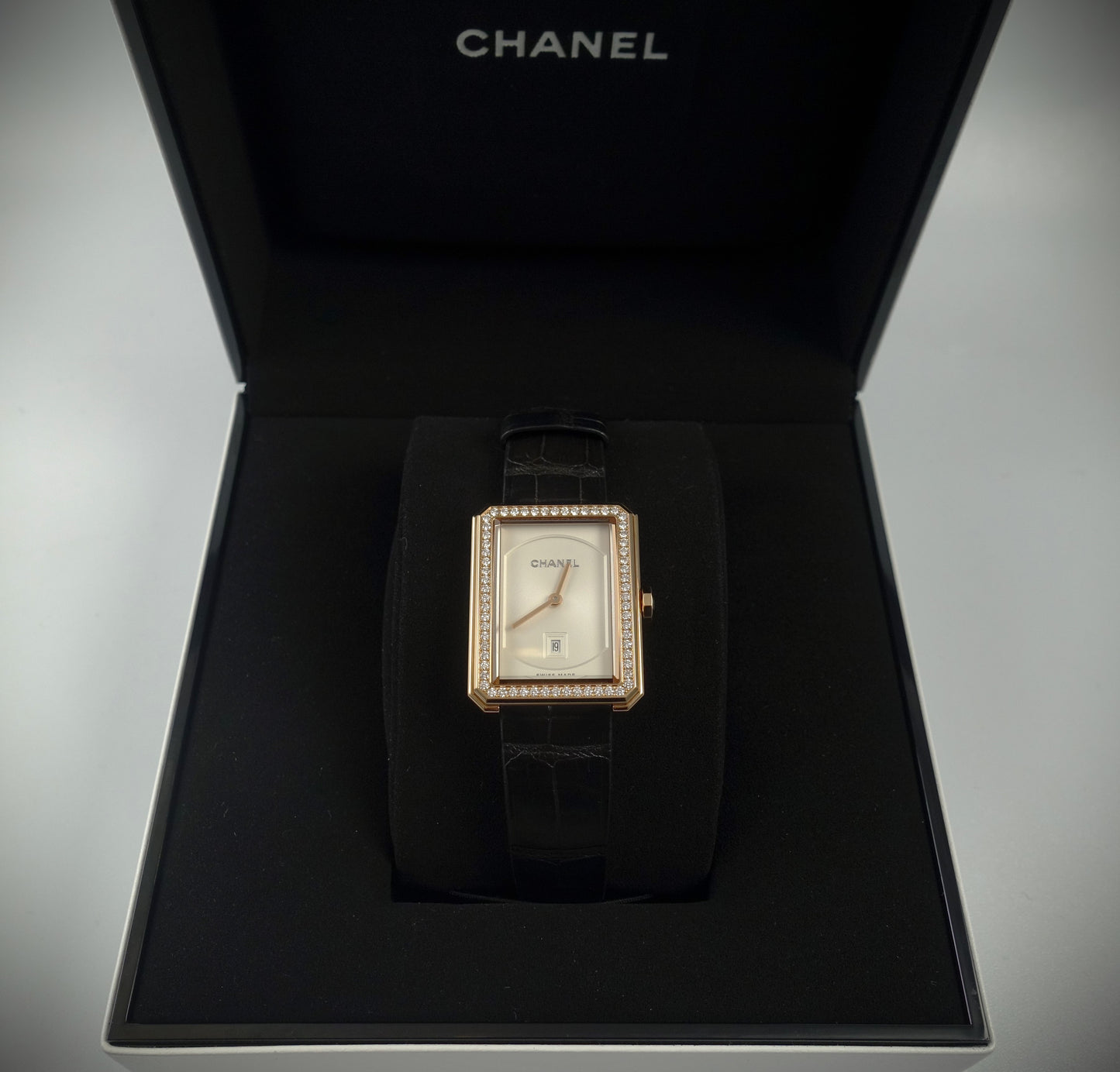 Chanel Boy-Friend Uhr 750 Roségold mit Brillanten Ref: H4469