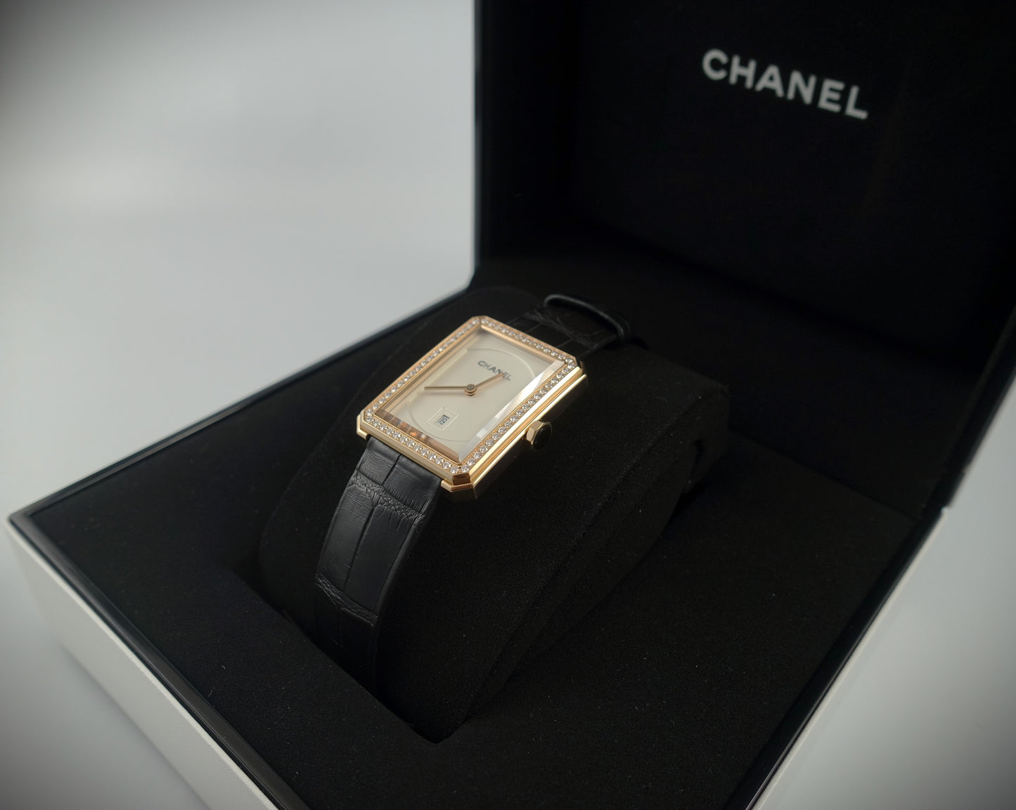 Chanel Boy-Friend Uhr 750 Roségold mit Brillanten Ref: H4469