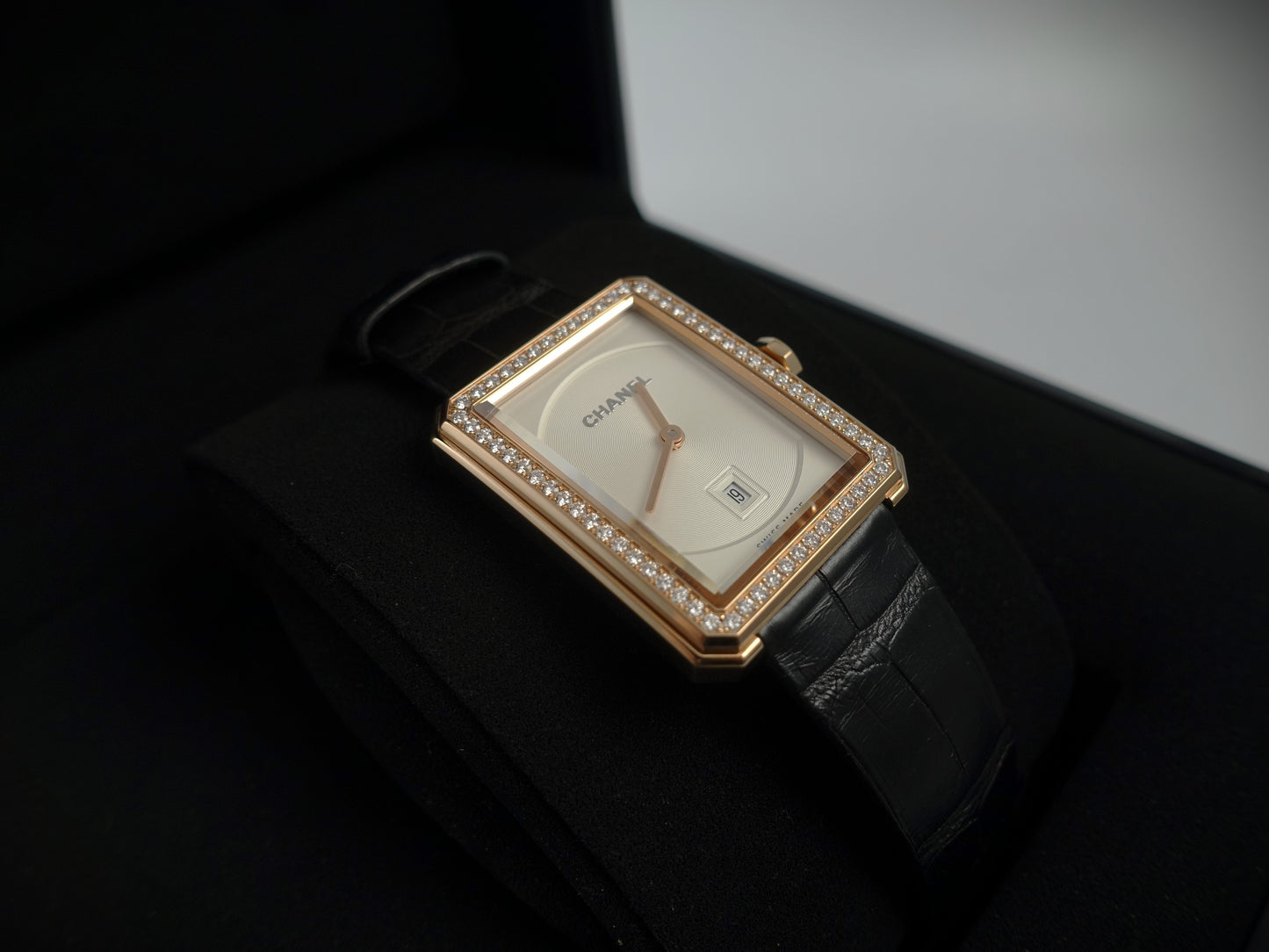 Chanel Boy-Friend Uhr 750 Roségold mit Brillanten Ref: H4469