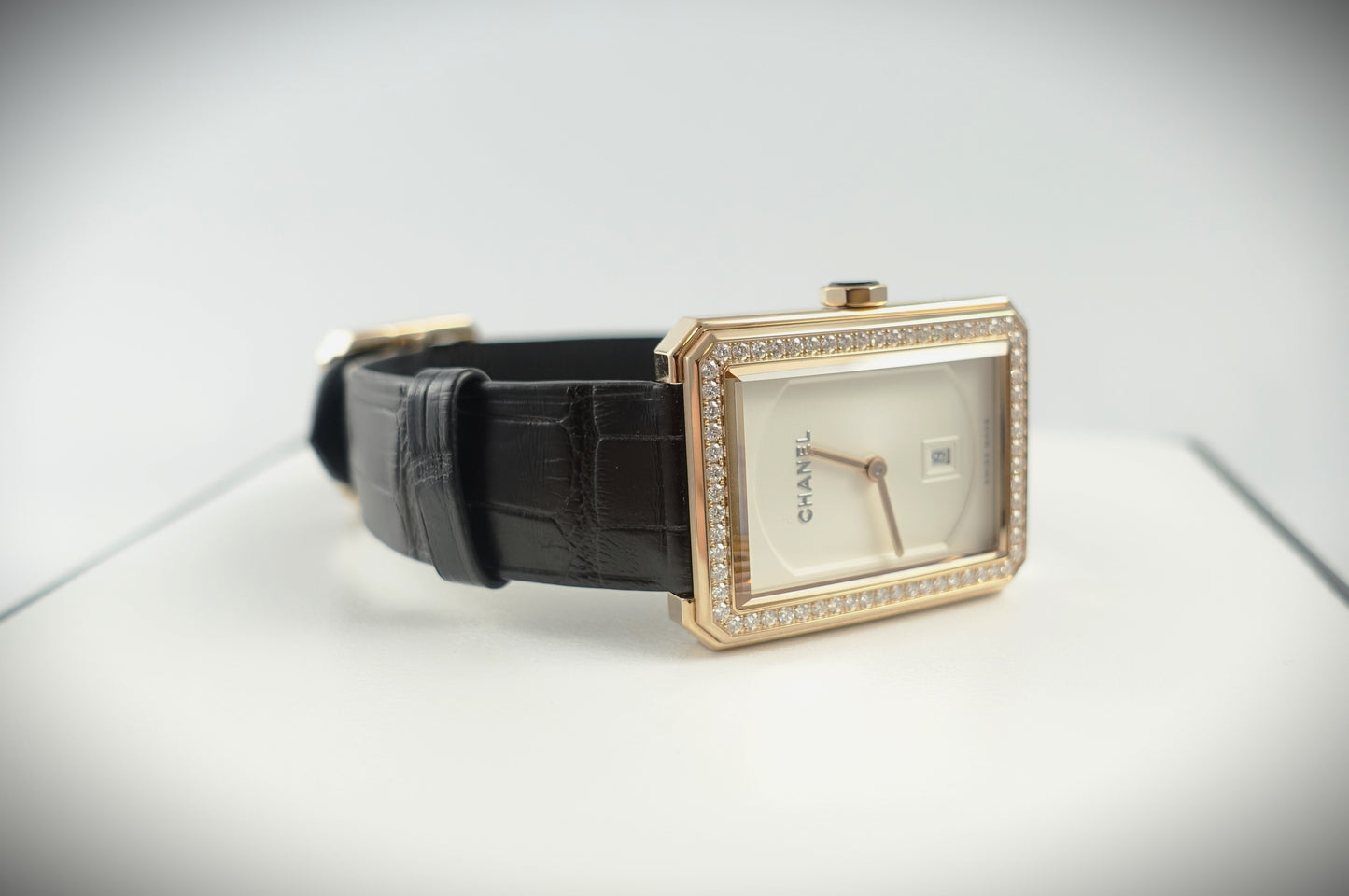 Chanel Boy-Friend Uhr 750 Roségold mit Brillanten Ref: H4469