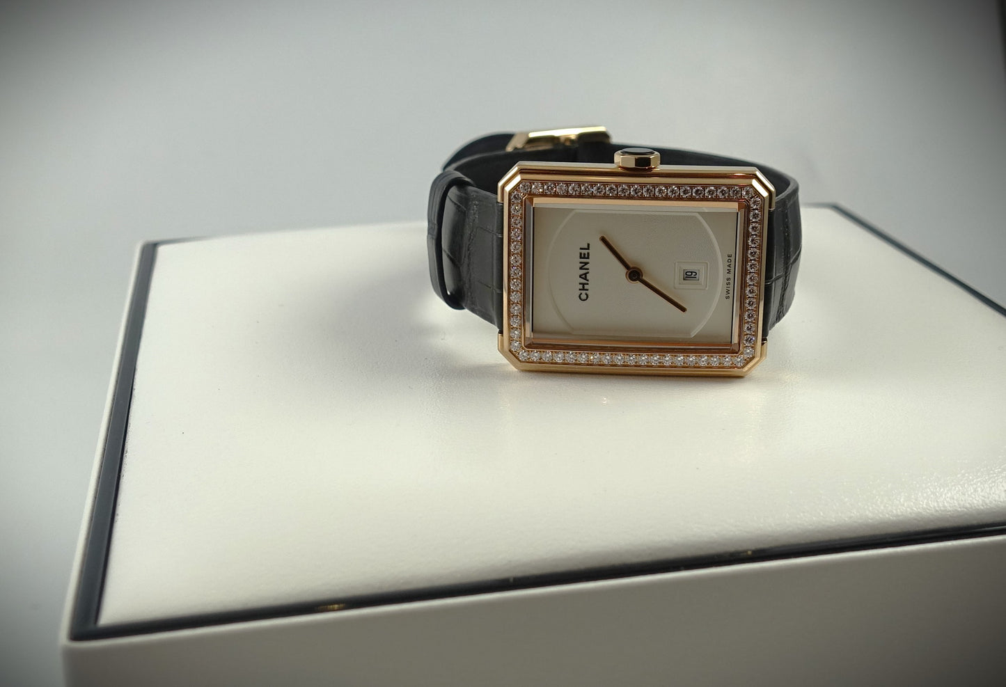 Chanel Boy-Friend Uhr 750 Roségold mit Brillanten Ref: H4469