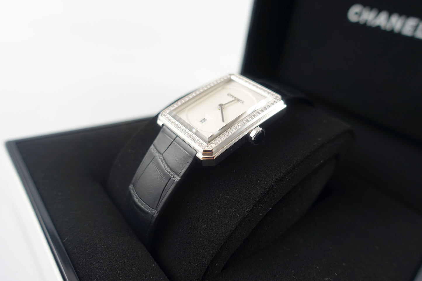 Chanel Boy-Friend Uhr 750 Weißgold mit Brillanten Ref: H4470