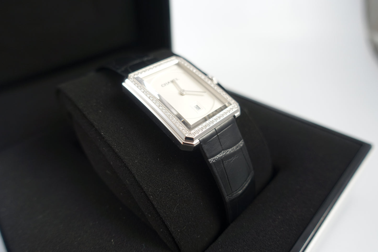 Chanel Boy-Friend Uhr 750 Weißgold mit Brillanten Ref: H4470