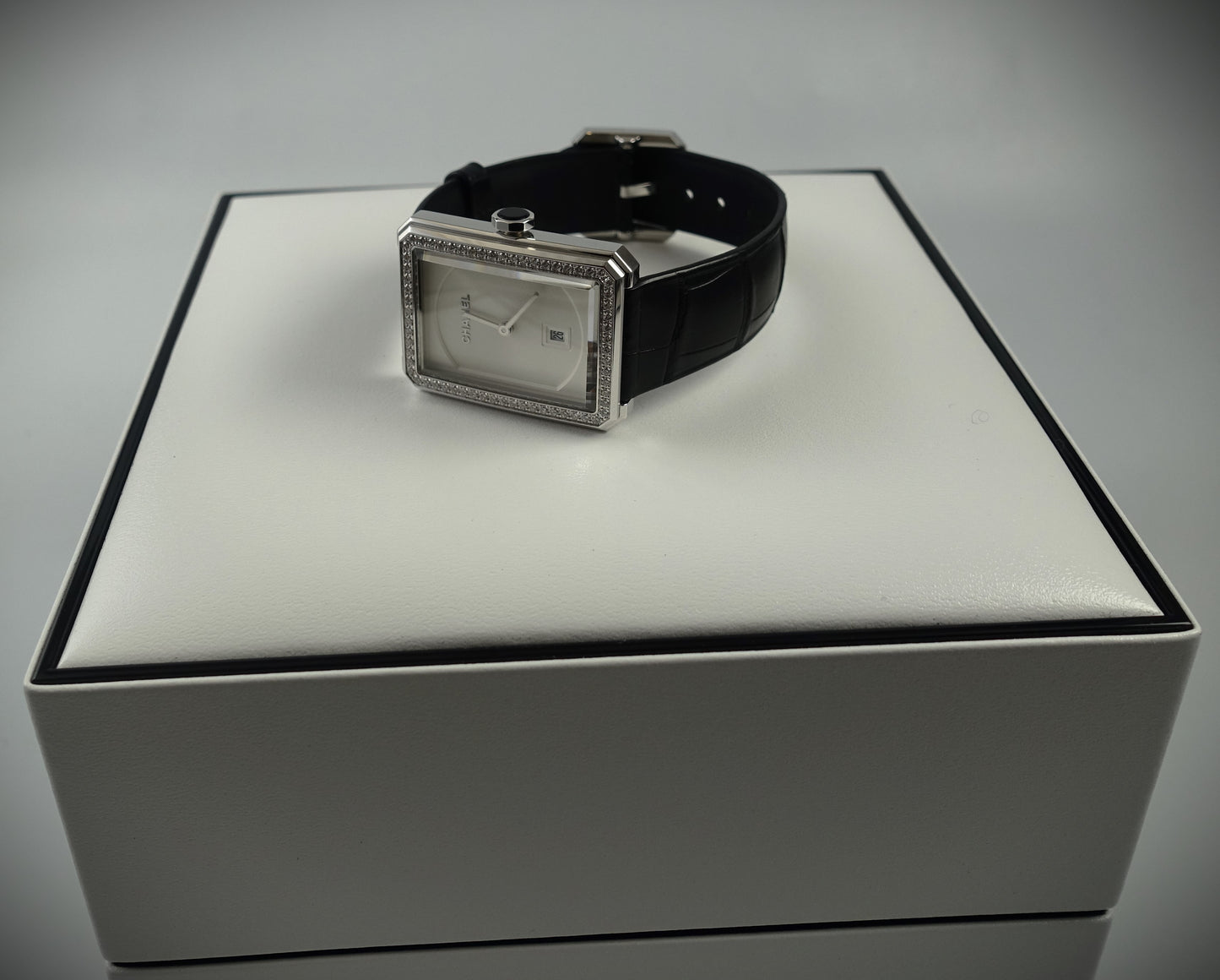 Chanel Boy-Friend Uhr 750 Weißgold mit Brillanten Ref: H4470