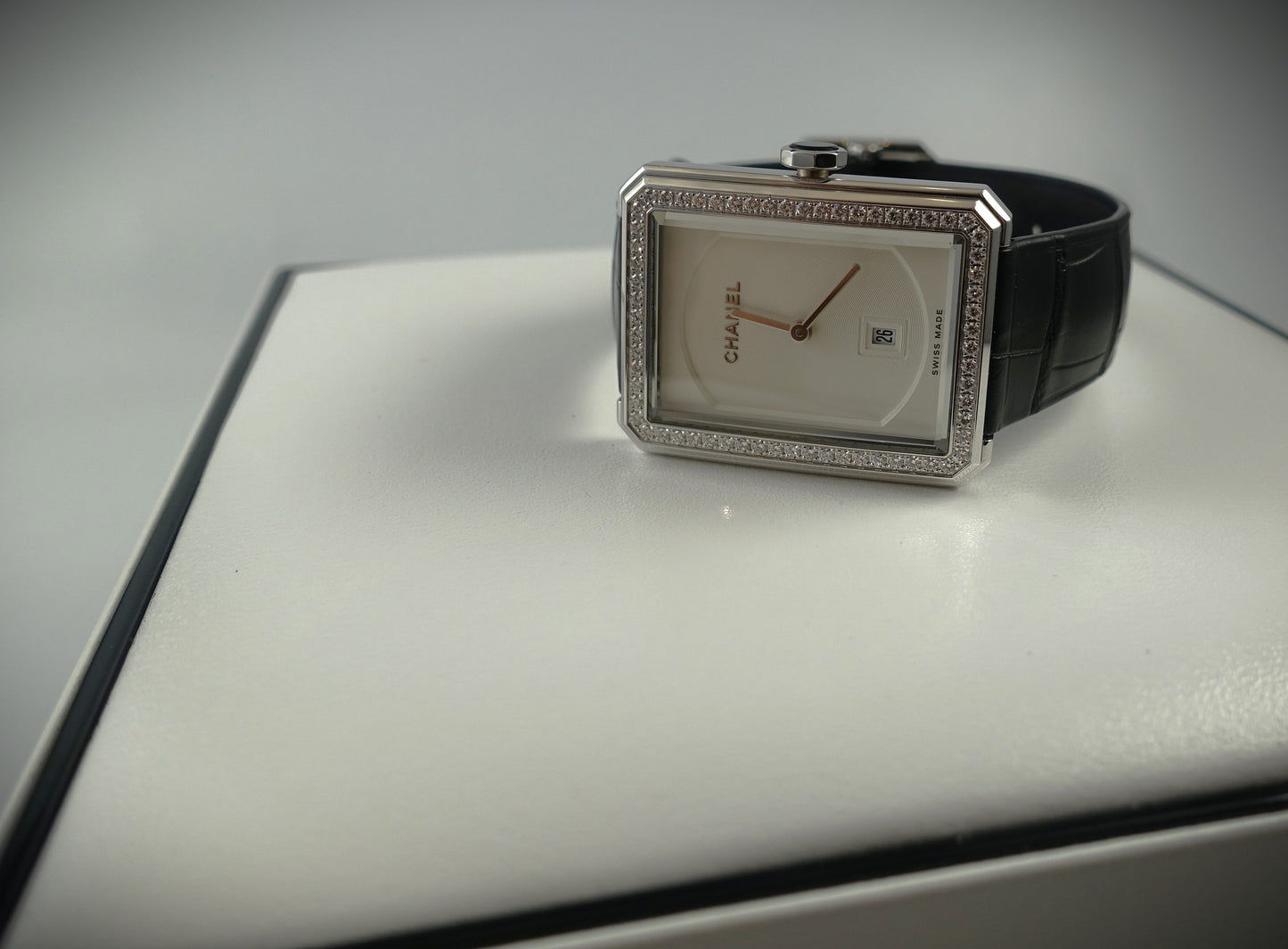 Chanel Boy-Friend Uhr 750 Weißgold mit Brillanten Ref: H4470