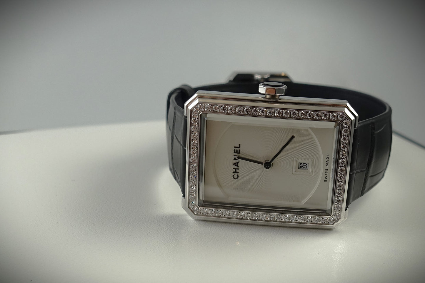 Chanel Boy-Friend Uhr 750 Weißgold mit Brillanten Ref: H4470