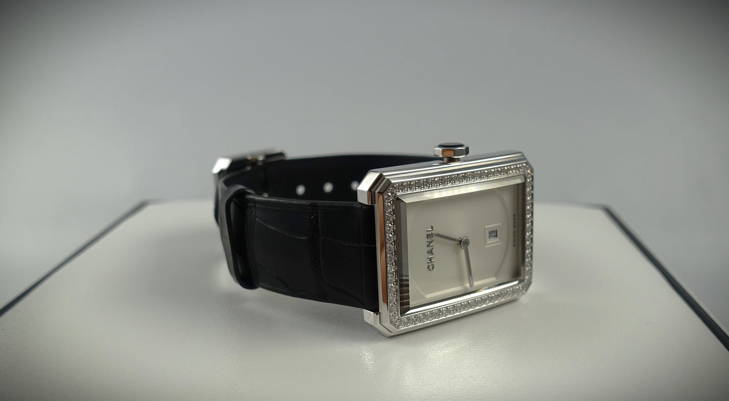 Chanel Boy-Friend Uhr 750 Weißgold mit Brillanten Ref: H4470