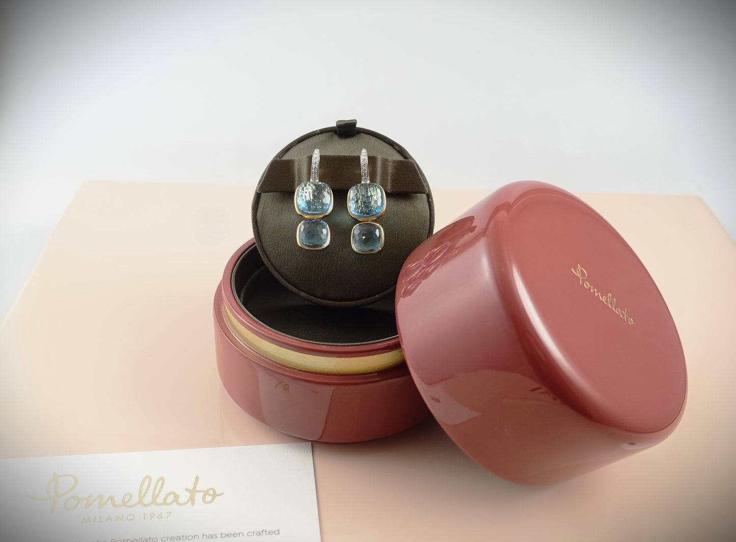Pomellato Nudo Ohrhänger 750 Roségold Topas Ref: POC2025-O7WHR-DB0OY
