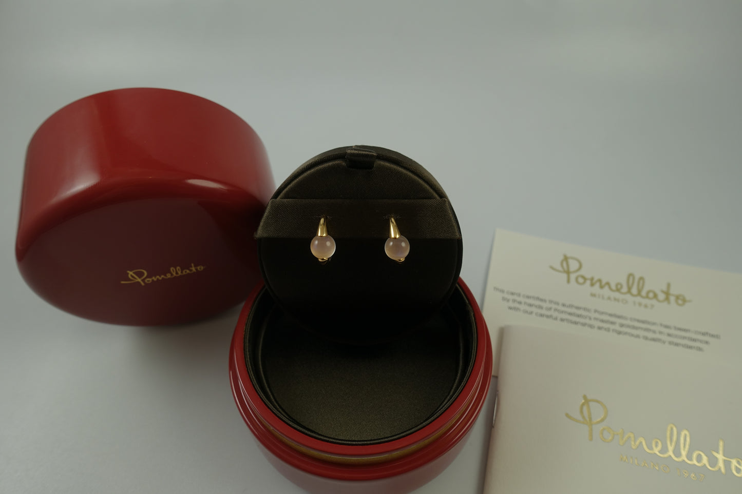 Pomellato Ohrringe M´ama non M´ama 750 Roségold Mondstein Ref.POB0040O7000000AD