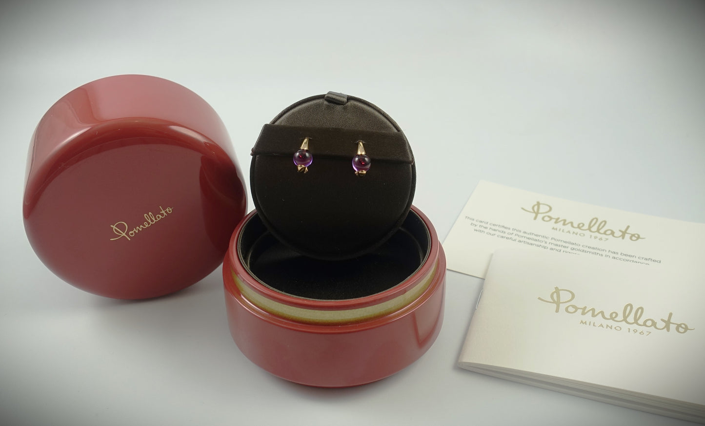 Pomellato Ohrringe M´ama non M´ama 750 Roségold Amethyst Ref.POB0040O7000000OI