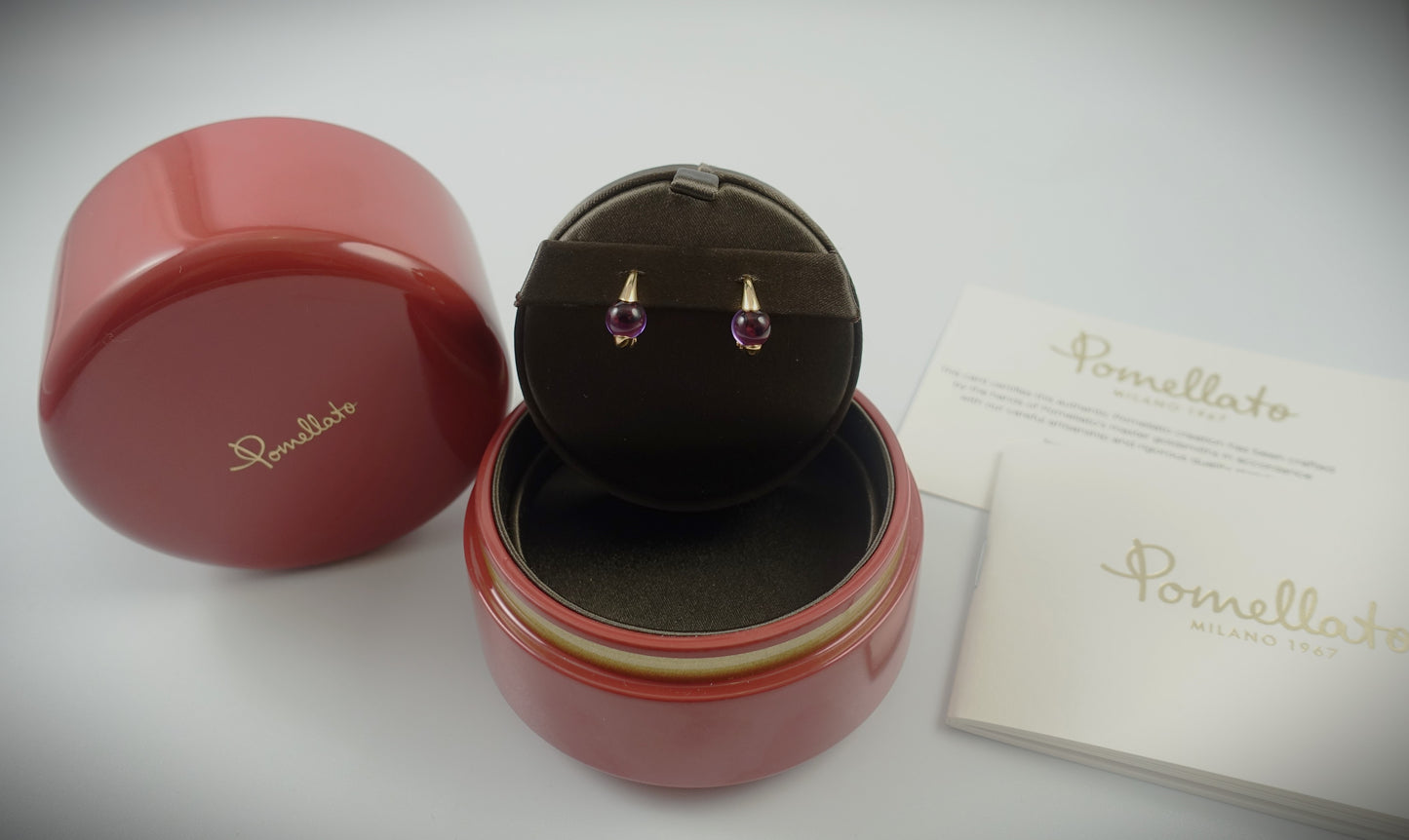 Pomellato Ohrringe M´ama non M´ama 750 Roségold Amethyst Ref.POB0040O7000000OI