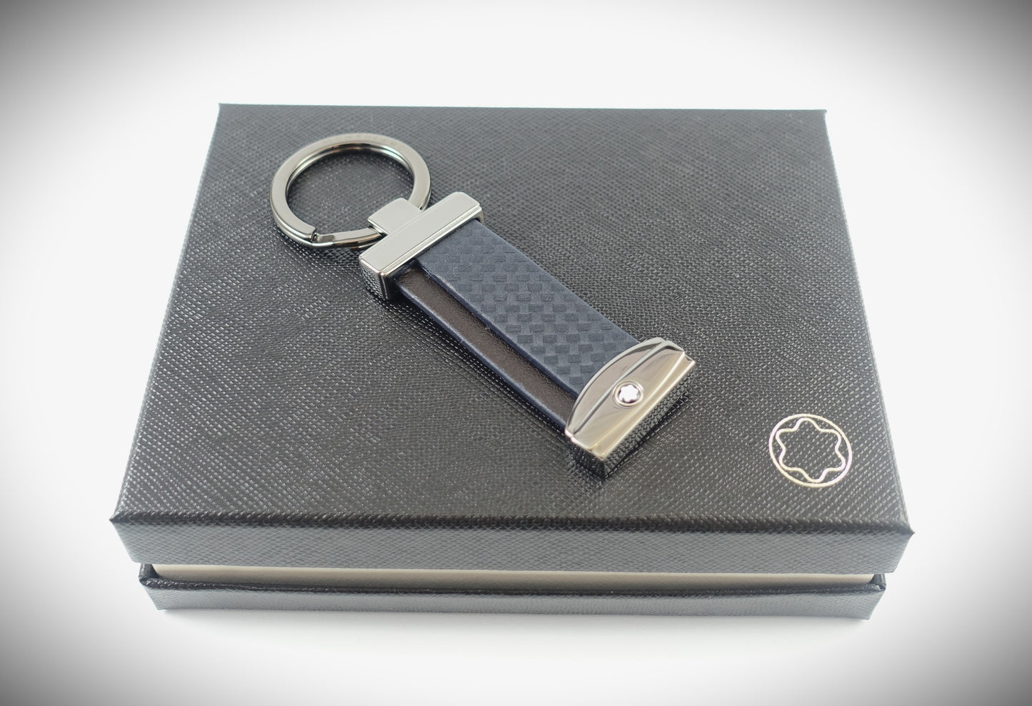 Montblanc Extreme Schlüsselanhänger Leder Braun/Blau Ref. 118403