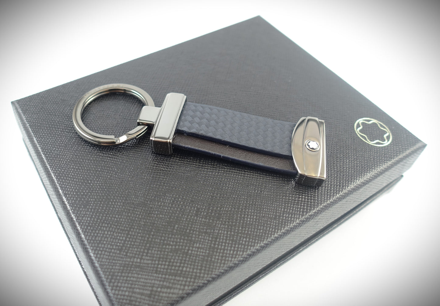 Montblanc Extreme Schlüsselanhänger Leder Braun/Blau Ref. 118403