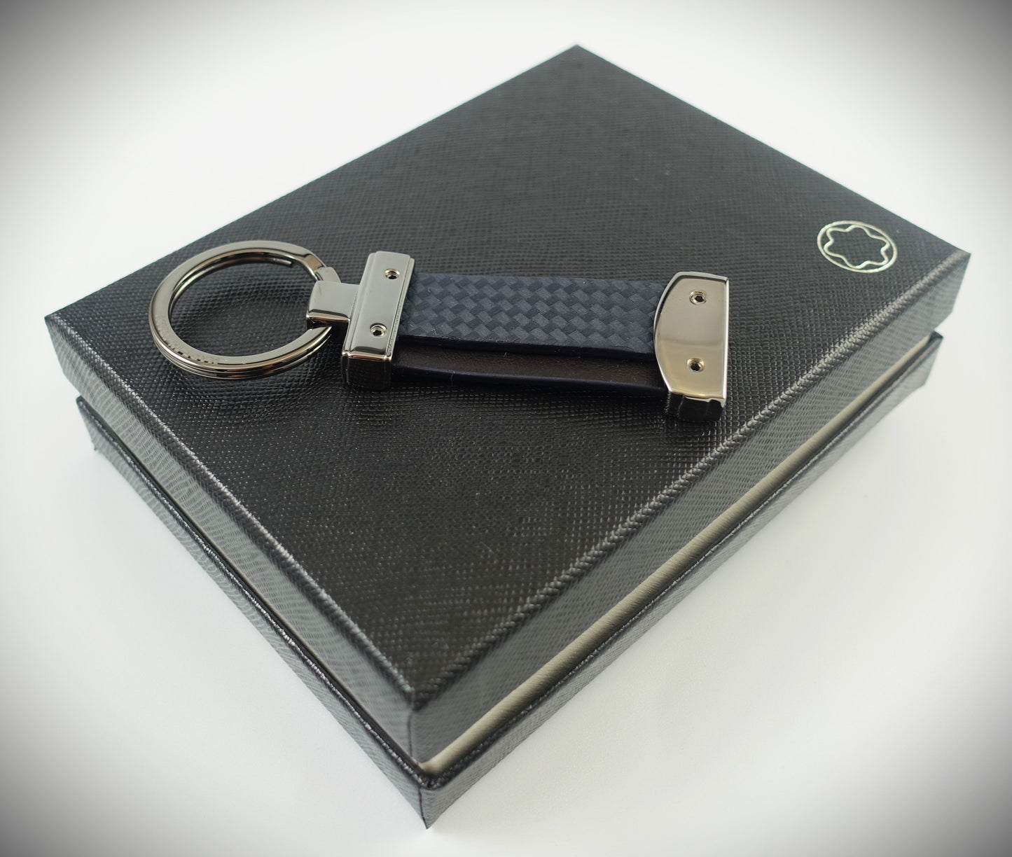 Montblanc Extreme Schlüsselanhänger Leder Braun/Blau Ref. 118403