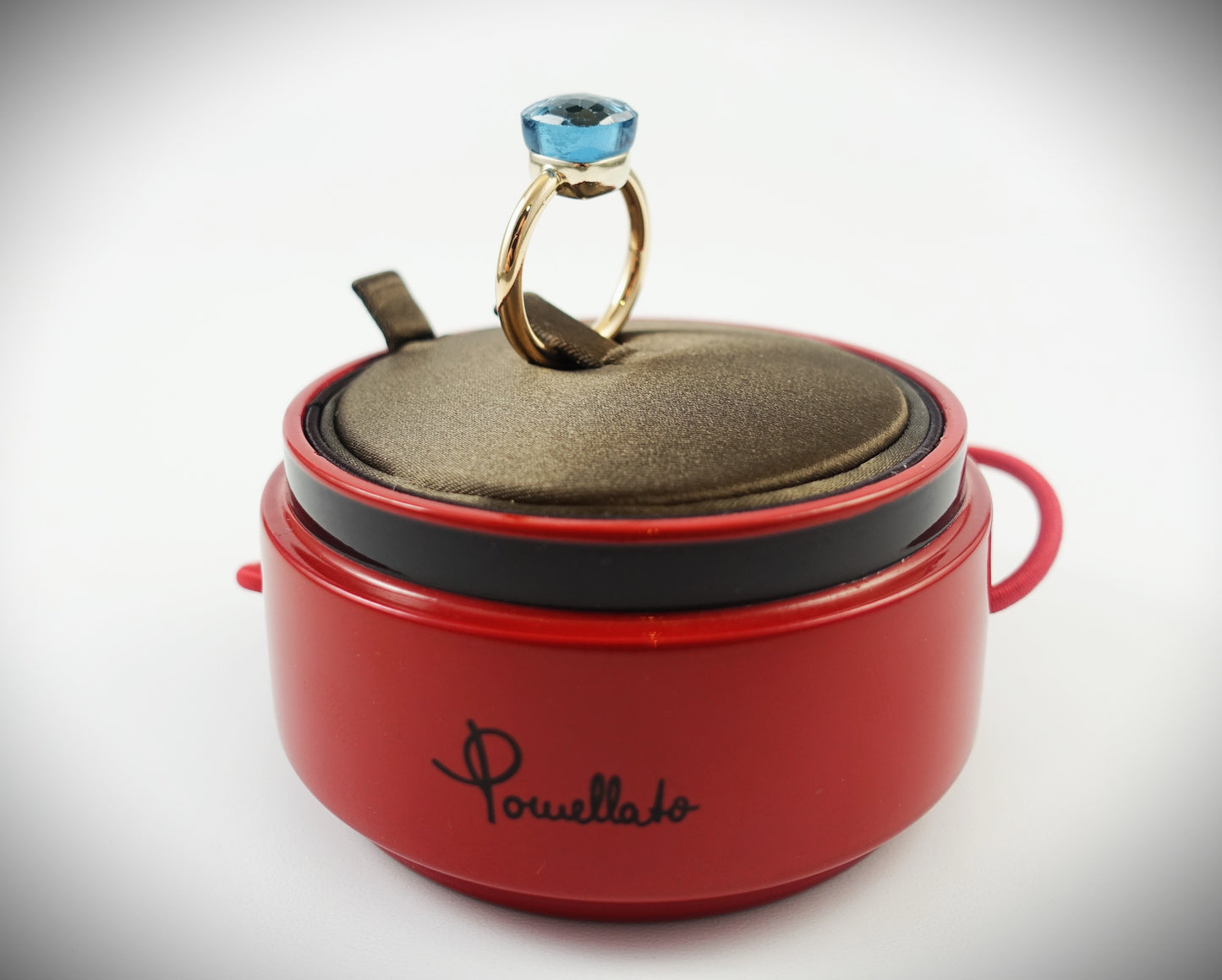 Pomellato Nudo Classic blauer Topas 750 Roségold RG 56 Ref. A.A110/06/TL-56