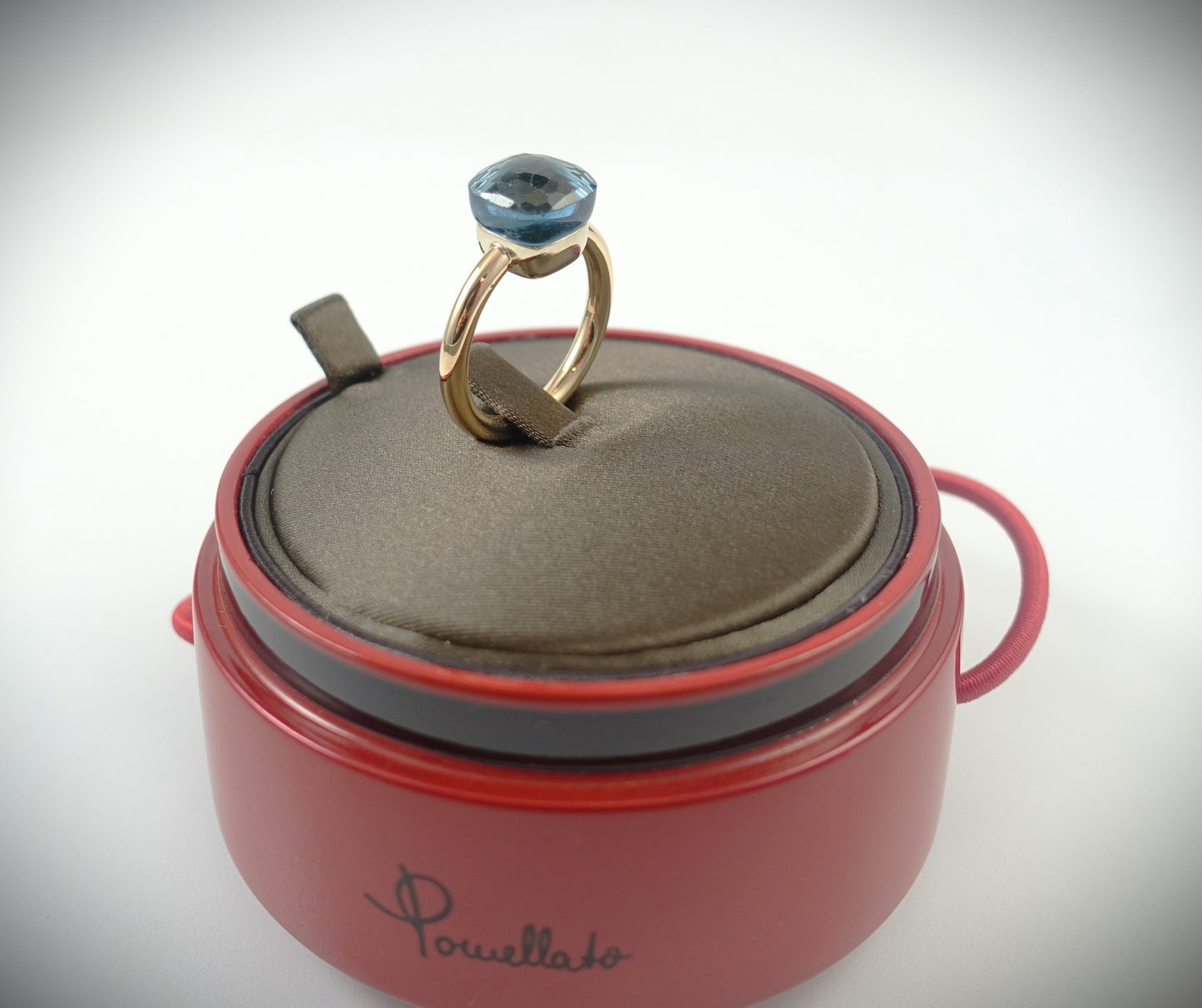 Pomellato Nudo Classic blauer Topas 750 Roségold RG 56 Ref. A.A110/06/TL-56